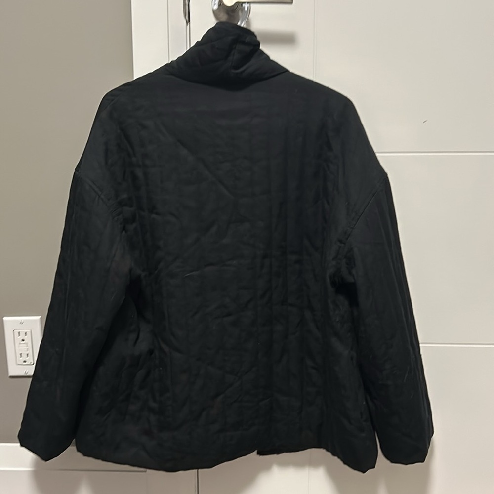 OAK + FORT Black Puffer Jacket Oversized Quilted Design - Picture 4 of 9